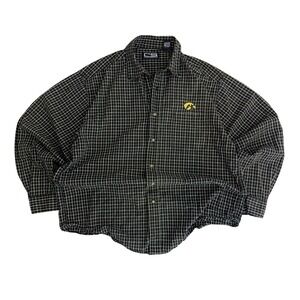 Vintage 90's Crable Sportswear Iowa Hawkeyes Button Up Size L